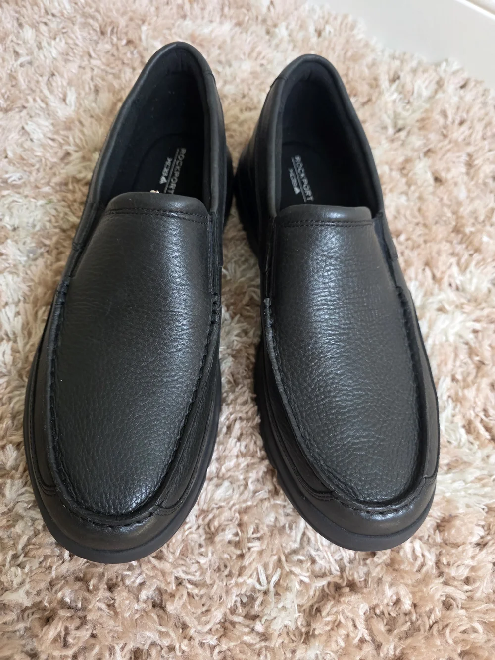 Leather Slip-On Loafers - Black